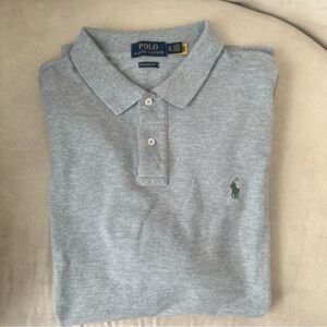 Polo Ralph Lauren Iconic Mesh Polo Shirt‎ Mens XL TG, 100% Cotton, Gray